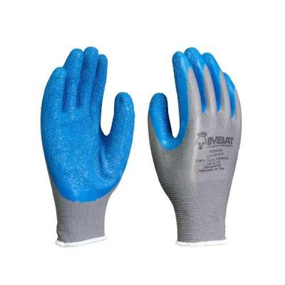 Luva De Segurança Poliéster Com Látex Azul Tamanho 9 (g) - Uso Doméstico E Profissional