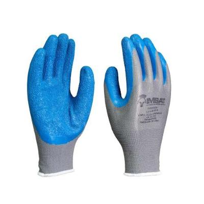 Luva De Segurança Poliéster Com Látex Azul Tamanho 10 (gg) - Uso Doméstico E Profissional