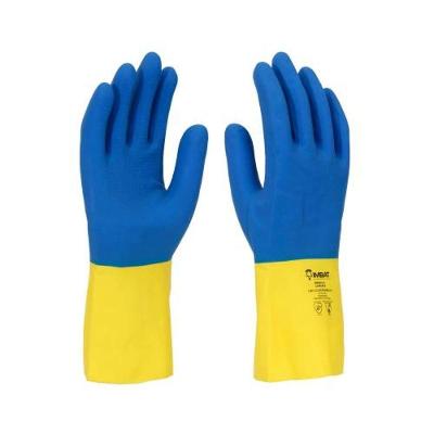 Luva Bicolor Látex/neoprene 9 (g) - Proteção Química E Umidade - Uso Doméstico E Profissional