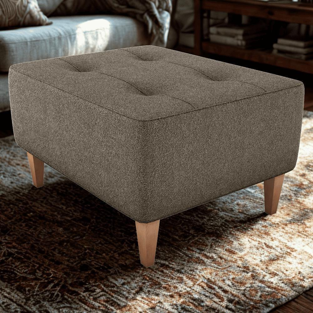 Puff Para Sala 62 Cm Piva Tecido Boucle Milani Store Marrom Marrom - 2