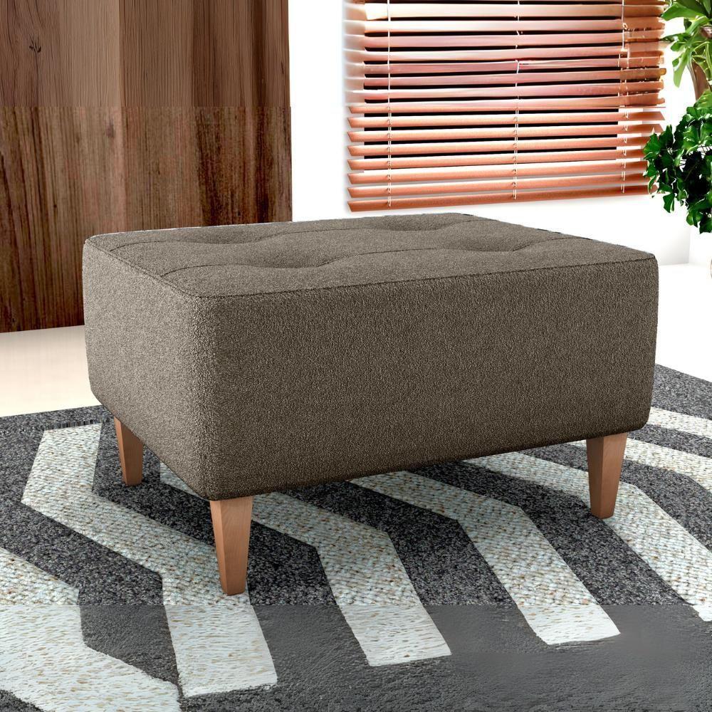 Puff Para Sala 62 Cm Piva Tecido Boucle Milani Store Marrom Marrom - 8
