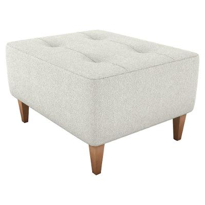 Puff Para Sala 62 Cm Piva Tecido Boucle F492 Natural Milani Store Natural