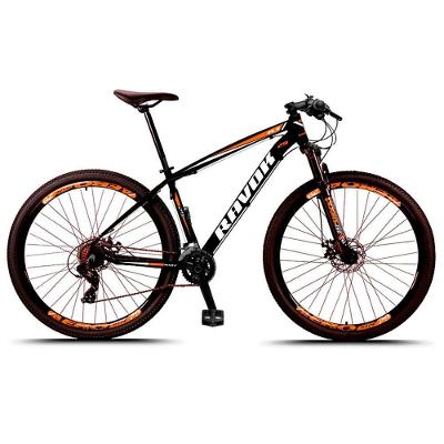 Bicicleta Aro 29 Alumínio 24 Marchas Freio A Disco Cubos K7 Laranja