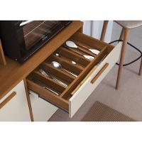 Armário De Cozinha Compacta Fidelitá Barcelona 180cm 7 Portas 2 Gaveta Com Tampo E Fundo Freijó/off-white - 2