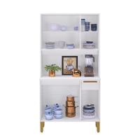 Armário De Cozinha Compacta Fidelitá Bari 90cm 6 Portas 1 Gaveta Com Tampo E Fundo Branco - 3