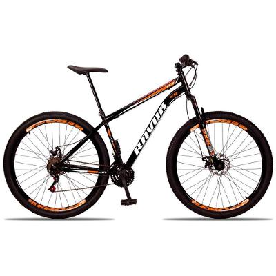 Bicicleta Aro 29 Suspensão Shimano Bike 21 Marchas Aço Laranja