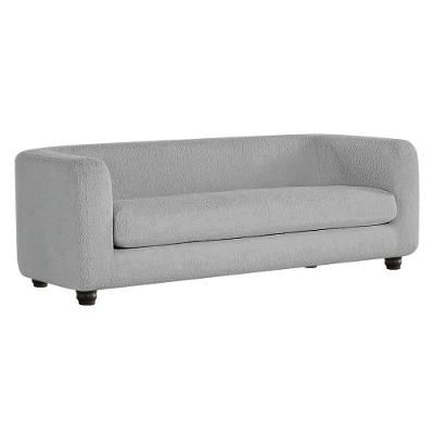 Sofá 3 Lugares Luxo Recepção Escritorio Sala Veneza 200cm Linho - Adj Decor Cor Cinza Claro