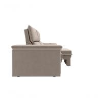 Sofá Nevasca 1,80m Retrátil Reclinável Suede Capuccino Xflex Sofás - 5