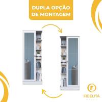 Sapateira 1 Porta Com Espelho Paris Fidelitá Branco - 5