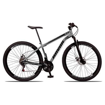 Bicicleta Aro 29 Suspensão Dianteira Bike Aço 21 Marchas Freio A Disco Grafite