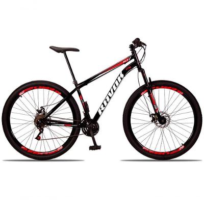 Bicicleta Aro 29 Suspensão Dianteira Bike Aço 21 Marchas Freio A Disco Vermelho