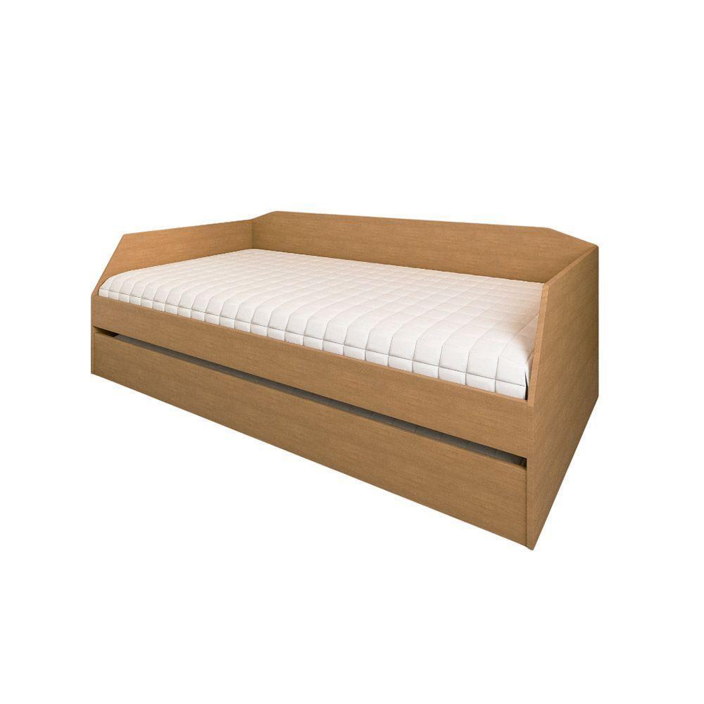 Sofá Cama Com Cama Auxiliar Americana Luxo Em Mdf Resistente Nobre Amendoa - 3