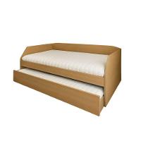Sofá Cama Com Cama Auxiliar Americana Luxo Em Mdf Resistente Nobre Amendoa - 2