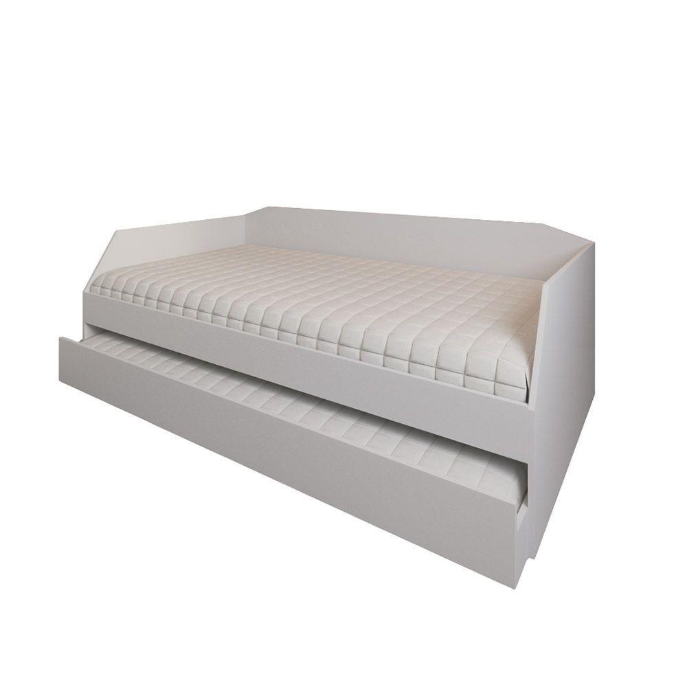 Sofá Cama Com Cama Auxiliar Americana Luxo Em Mdf Resistente Nobre Branco - 5