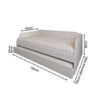 Sofá Cama Com Cama Auxiliar Americana Luxo Em Mdf Resistente Nobre Branco - 3
