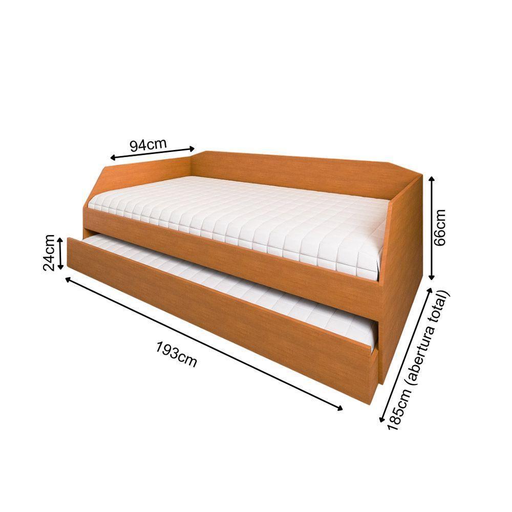 Sofá Cama Com Cama Auxiliar Americana Luxo Em Mdf Resistente Nobre Nature - 3