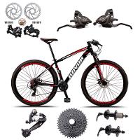 Bicicleta Aro 29 Freio A Disco Bike 27 Marchas Cubo Alúminio K7 Azul E Rosa - 2