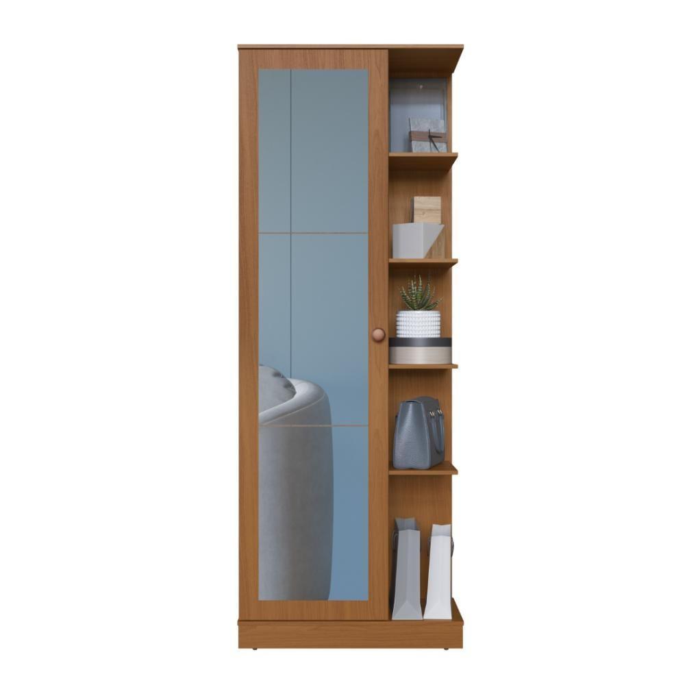 Sapateira 1 Porta Com Espelho Paris Fidelitá Freijó - 2