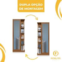 Sapateira 1 Porta Com Espelho Paris Fidelitá Freijó - 5