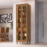 Cristaleira Fidelitá Barcelona Com Led 2 Portas Com Vidro 1 Gaveta 70cm Freijó - 1