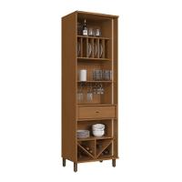 Cristaleira Fidelitá Barcelona Com Led 2 Portas Com Vidro 1 Gaveta 70cm Freijó - 3