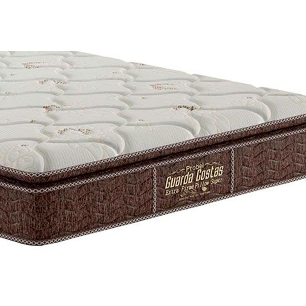 Cama Box King: Colchão Ortopédico Probel Guarda Costas Extra Firme + Base CRC Suede Clean(193x203) - 3