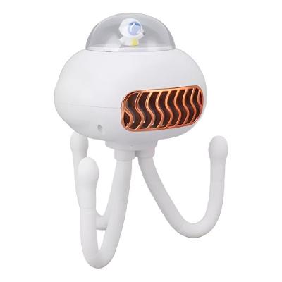 Mini Ventilador Elétrico Portátil Flexível Polvo Enrolado Branco