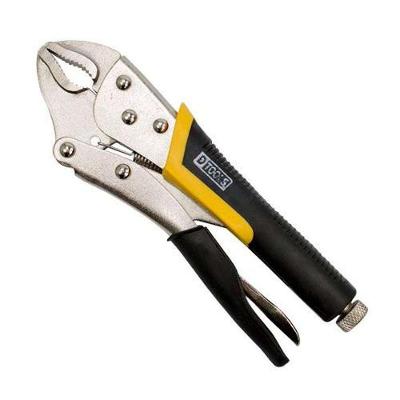 Alicate De Pressão 10'' Cabo Emborrachado - Aço Cromado - Regulagem Por Parafuso