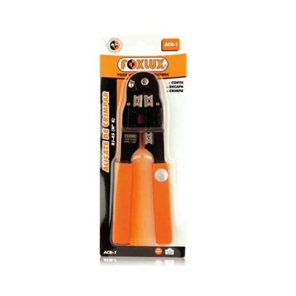 Alicate Crimpador Rj 45 Foxlux Cabo Antideslizante E Lâminas Precisas - 2