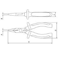 Alicate Meia Cana Isolado Iec 60900 - 6'' Tramontina Pro Tramontina - 2