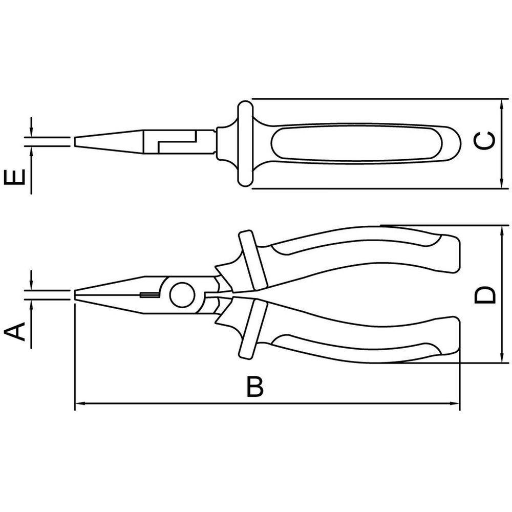Alicate Bico Chato Isolado Iec 60900 - 6'' Tramontina Pro Tramontina - 2