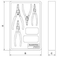 Módulo Com Alicates Para Anéis 4 Peças Tramontina Pro Orgnizador Ferramentas Para Gavetas E Armários Tramontina - 3