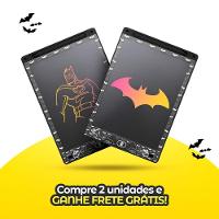 Lousa Mágica Led Batman Preto Infantil Tablet Lcd + Caneta Original Menino Qualidade Premium Preta - 6