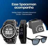 Caixa + Oculos Proteção Uv + Relogio Prova Dagua Digital Cronometro Grande Presente Esportivo Preto - 2