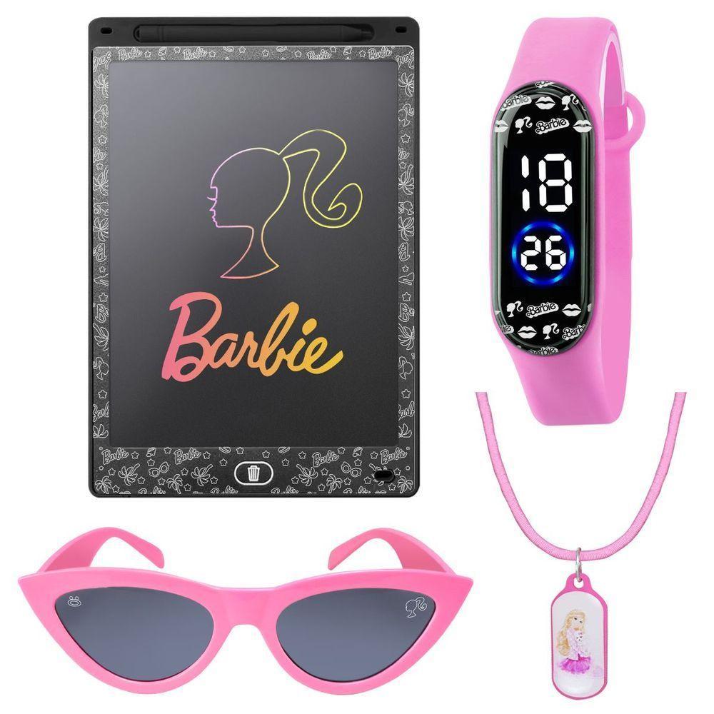 Lousa Magina Lcd Tablet Barbie + Oculos Qualidade Premium Prova Dagua Pulseira Ajustavel Menina Rosa - 1