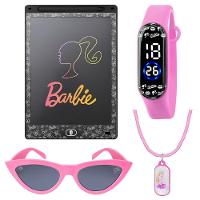 Lousa Magina Lcd Tablet Barbie + Oculos Qualidade Premium Prova Dagua Pulseira Ajustavel Menina Rosa - 1