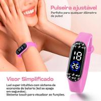 Lousa Magina Lcd Tablet Barbie + Oculos Qualidade Premium Prova Dagua Pulseira Ajustavel Menina Rosa - 2