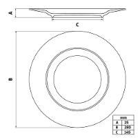 Prato Raso Tramontina Churrasco Carbon Em Porcelana Decorada 25 Cm Tramontina