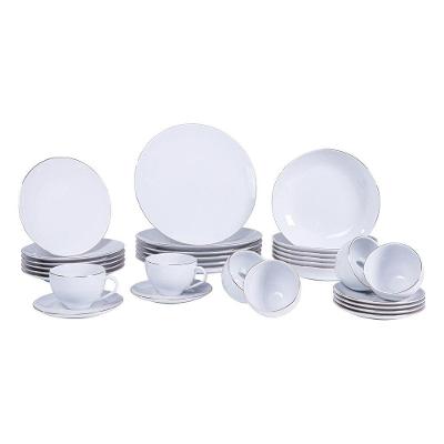 Aparelho De Jantar Tramontina Anna Em Porcelana Decorada 20 Peças Jogo De Pratos Tramontina