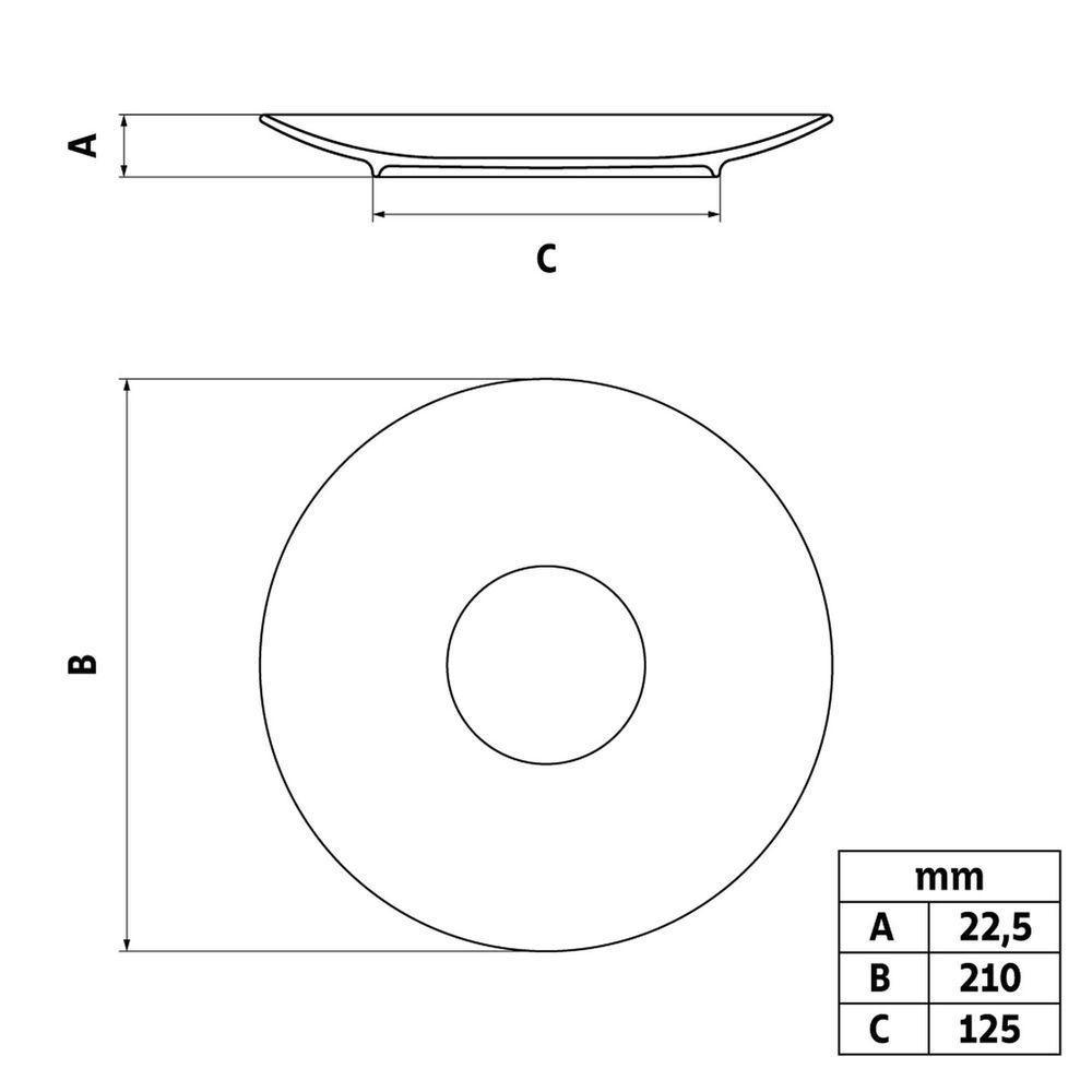 Prato Sobremesa Tramontina Paula Em Porcelana 19 Cm Tramontina - 3
