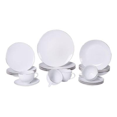 Aparelho De Jantar Tramontina Atena Em Porcelana Decorada 20 Peças Jogo De Pratos Tramontina
