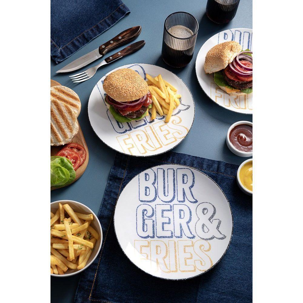 Prato Raso Tramontina Texas Em Porcelana Decorada 25 Cm Tramontina - 4