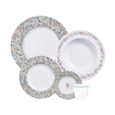 Aparelho De Jantar Tramontina Dalina Em Porcelana Decorada 30 Peças Jogo De Pratos Especial Tramontina
