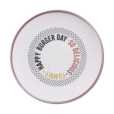 Prato Raso Tramontina Chicago Em Porcelana Decorada 25 Cm Tramontina