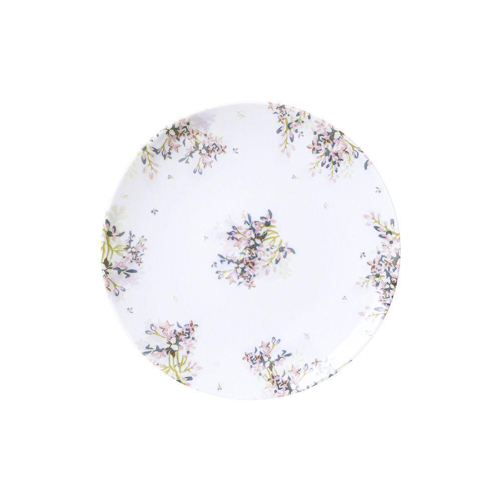 Prato Sobremesa Tramontina Fogli Em Porcelana Decorada 19 Cm Tramontina - 1