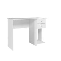 Mesa Escrivaninha Cristal C/ 2 Gaveteiro E Espaço Para Cpu Branco/branco - 3