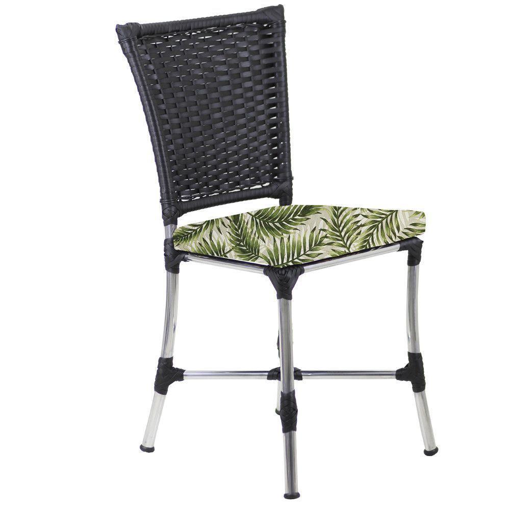 Conjunto 4 Cadeiras Angra E Mesa De Jantar Haiti Em Alumínio Preto - 2