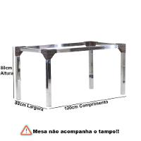 Conjunto 4 Cadeiras Angra E Mesa De Jantar Haiti Em Alumínio Preto - 6