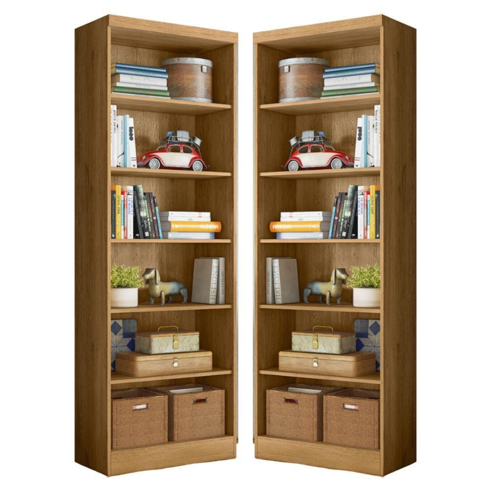 Livreiro Atenas Com Prateleiras P/ Livros E Variados Reijó Toq (2 Unidades) - 1