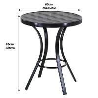 2 Cadeiras Corda Náutica E Mesa Tampo Ripado Edícula, Jardim Marrom - 5